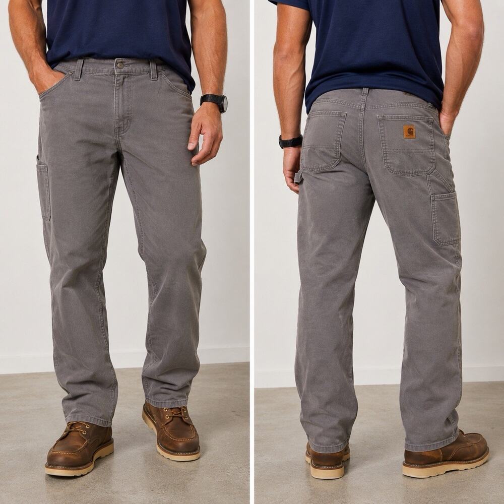 Carhartt Rugged Flex Rigby Work Pants Men’s 38x30 Gravel Gray Relaxed Fit 102517